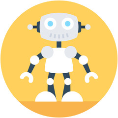 
Robotics Flat Vector Icon
