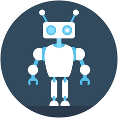 
Robotics Flat Vector Icon
