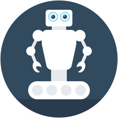 
Robotics Flat Vector Icon
