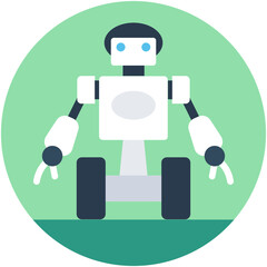 
Robotics Flat Vector Icon
