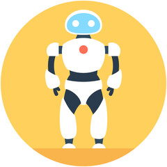 
Robotics Flat Vector Icon
