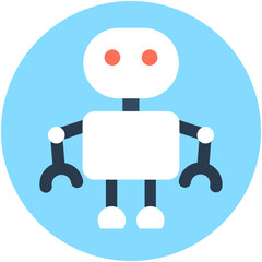 
Robotics Flat Vector Icon
