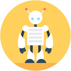 
Robotics Flat Vector Icon
