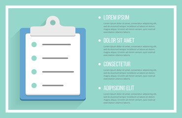 Infographic Template with Clipboard