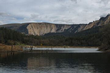 Suluklu Lake is in the district of Bolu in Turkey. ( Autumn lake view ) Camping area available.