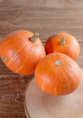 pumpkin on a wooden background