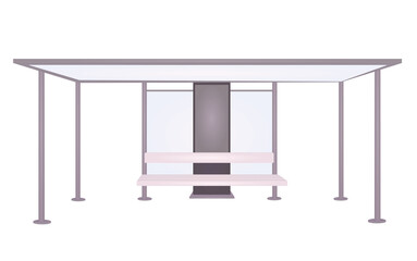 Bus station isolated. vector illustration