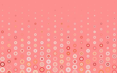 Light Red, Yellow vector pattern with spheres.