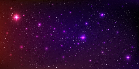 Beautiful galaxy background with nebula cosmos stardust and bright shining stars in universe, Vector illustration.