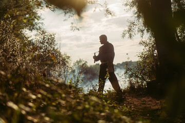 Matial Art Fighter Silhouette Medium Shot