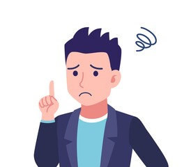 Short-haired man in a dark blue jacket