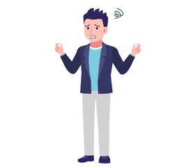 Short-haired man in a dark blue jacket