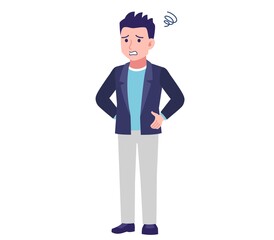 Short-haired man in a dark blue jacket