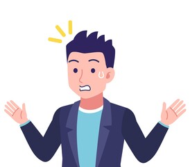 Short-haired man in a dark blue jacket