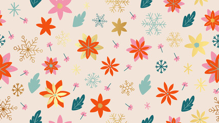 Fototapeta na wymiar Happy Holidays Seamless background pattern vector. Happy New year 2021 wallpaper. Happy Winter patterns design concept for fabric, cover, invitation card, Banner, social media story and post.