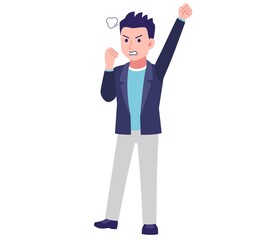 Short-haired man in a dark blue jacket