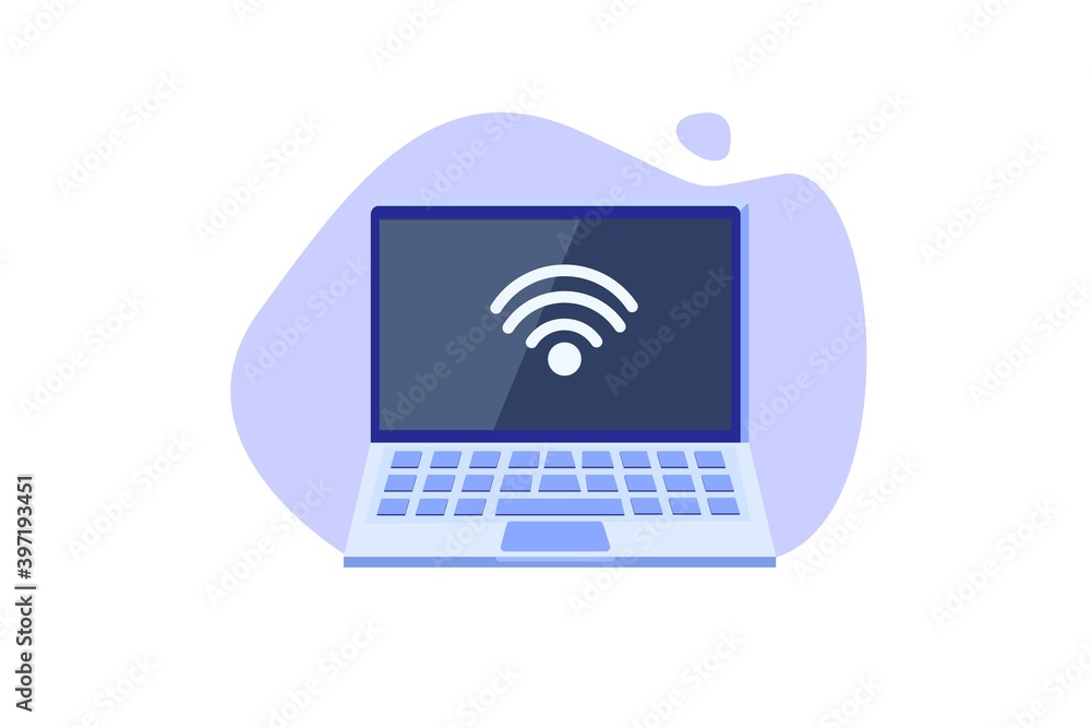 Poster wifi connection concept. remote connected devices. vector illustration.