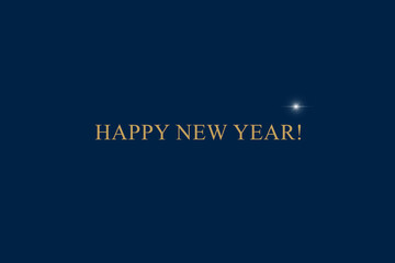Banner HAPPY NEW YEAR mit einem hellen Stern