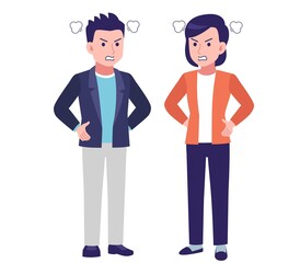 グラフィカルな若い夫婦