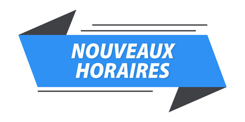 nouveaux horaires bannière bleue