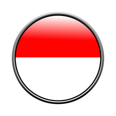 illustration of a 3d indonesia flag