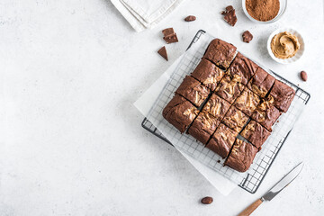 Chocolate brownie desert