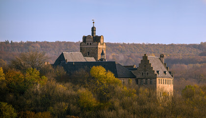 a romantic castle in the city of allstedt saxony anhalt germany