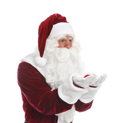 Portrait of Santa Claus on white background
