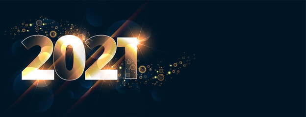 Glowing new year 2021 celebration background - obrazy, fototapety, plakaty