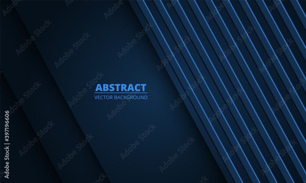 Aufkleber abstract dark blue background with diagonal lines on blank space. futuristic dark luxury modern tech
