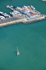 Foto aérea del Puerto Deportivo de Benalmádena, Málaga, España