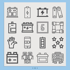 Simple set of squad related lineal icons.