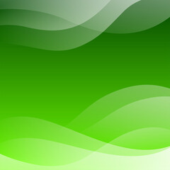 Green Abstract Vector Background with Waves for Use in Design. Modern Colorful Texture