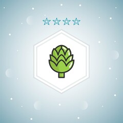 artichoke vector icon moderns