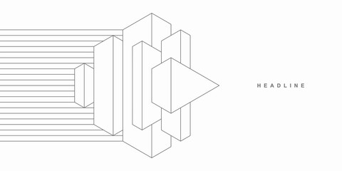 Abstract geometric technological background. Vector creative design.