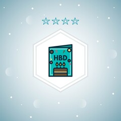 birthday card vector icon moderns