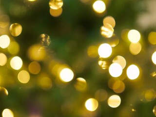 Obraz premium Decorative cristmas background - defocused christmas lights . Christmas tree lights