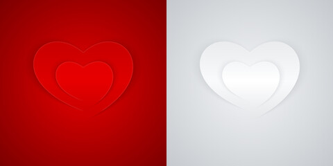 Heart Shapes Paper Cut Love Concept Design