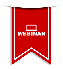 red vector illustration banner webinar