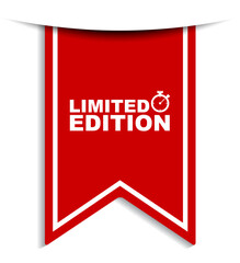 red vector illustration banner limited edition