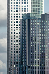 Fototapeta premium Rotterdam, The Netherlands, September 6, 2020: part of the west facade of the Maastoren (Maas Tower) office building