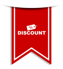 red vector illustration banner discount