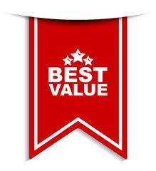 red vector illustration banner best value