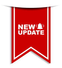 red vector illustration banner new update