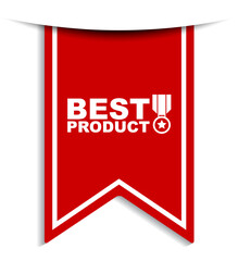 red vector illustration banner best product