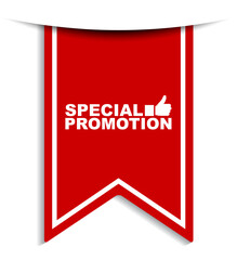 red vector illustration banner special promotion