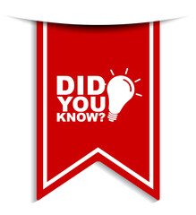 red vector illustration banner did you know