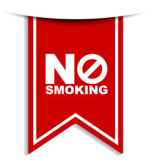 red vector illustration banner no smoking