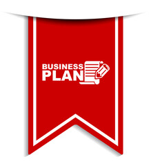 red vector illustration banner business plan