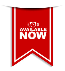 red vector illustration banner available now
